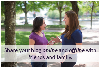 share your blog with family friends