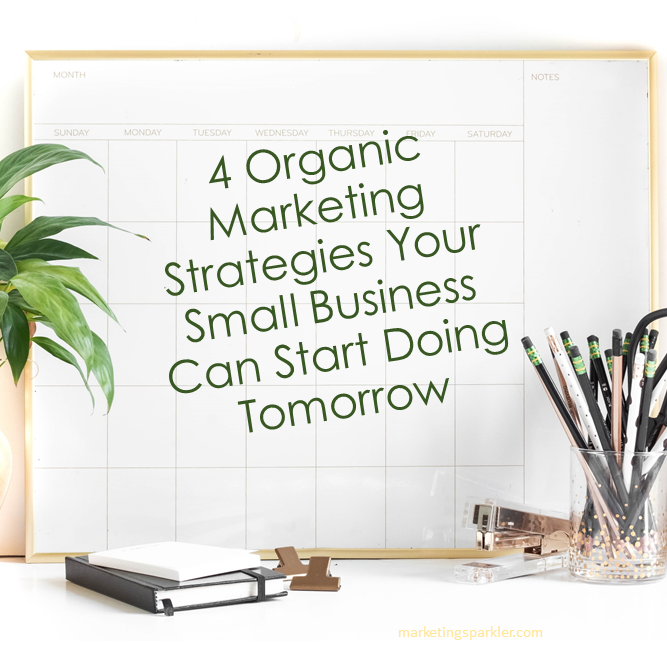 4 Organic Marketing Strategies Your Business Can Start Doing Tomorrow