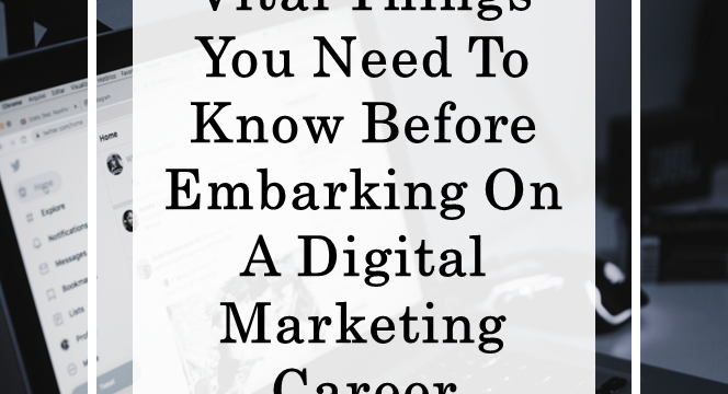 Vital Things You Need To Know Before Embarking On A Digital Marketing Career